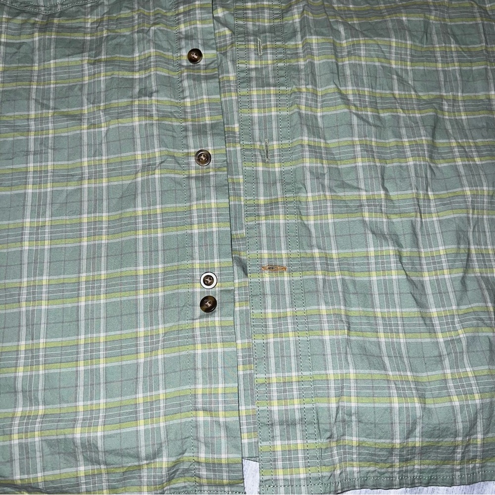 Carhartt Rugged Flex Olive Plaid Short Sleeve Button-Up Shirt - Picture 8 of 11